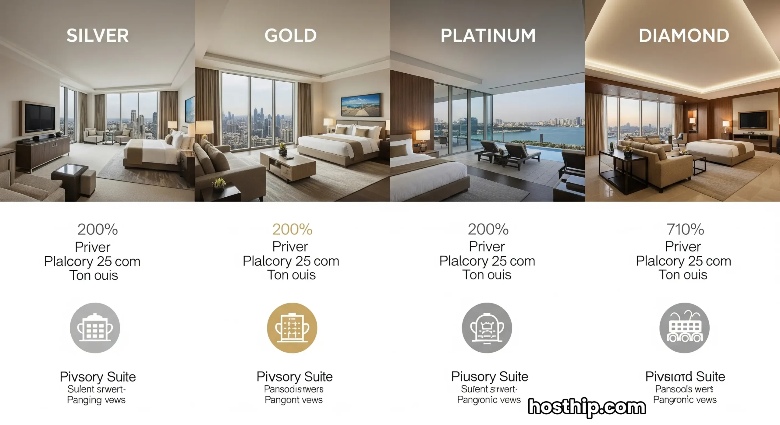 A 2025 cost comparison of Burj Al Arab suites, detailing pricing, size, and amenities for the Deluxe, Panoramic, Diplomatic, and Royal suites.