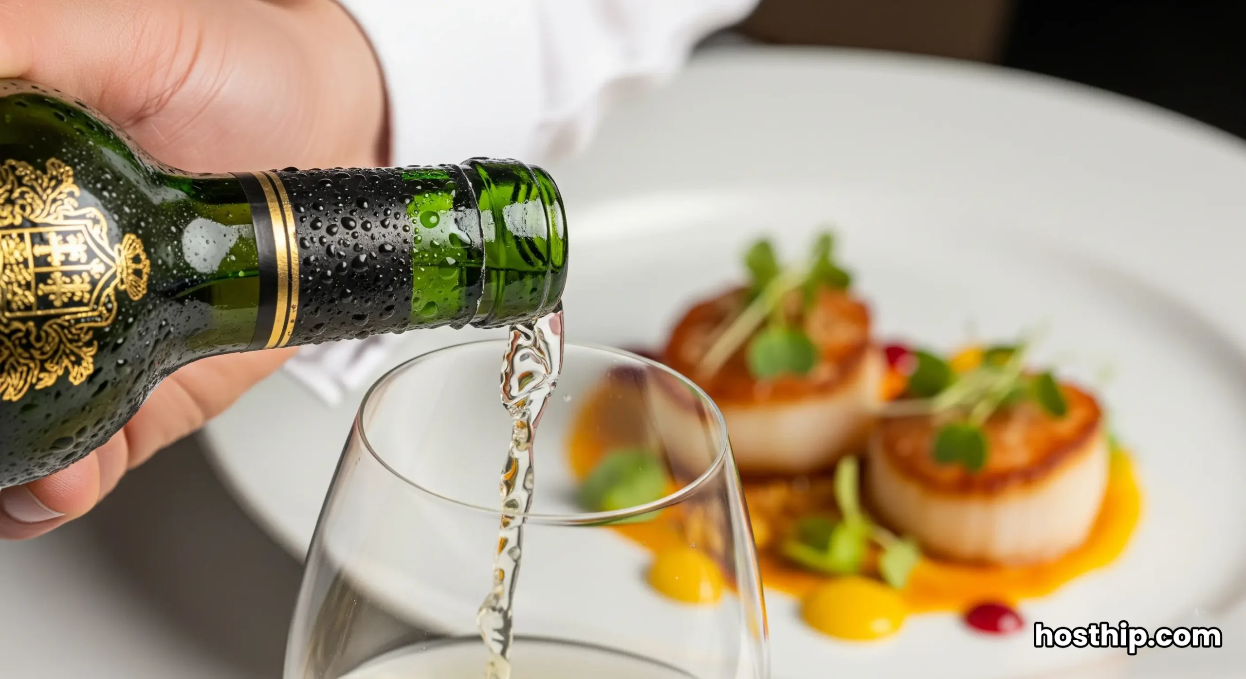 The optional wine pairing package at Al Mahara restaurant in Burj Al Arab, a key part of the Signature Menu pricing.